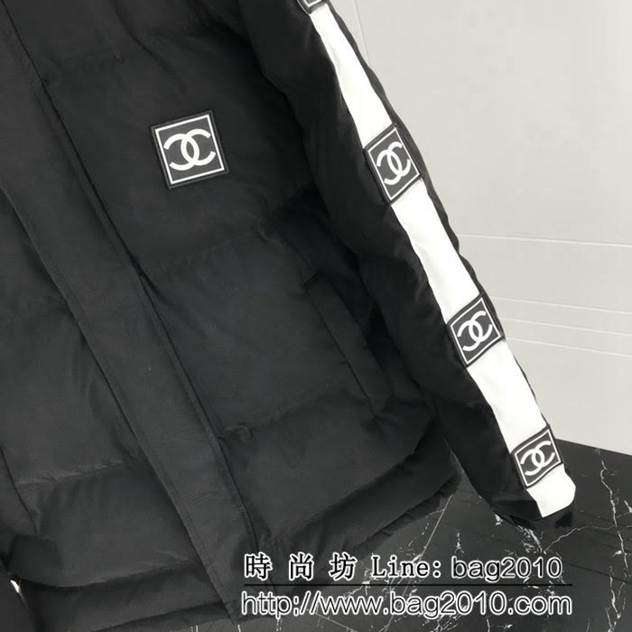 CHANEL香奈兒 vintage中古系列 18ss秋冬新款 中古膠章 羽絨棉服 情侶款   ydi1750